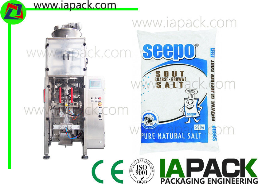 Máquina de ensacado de sal de 500G 1000G con llenador volumétrico de taza para precisión de bolsa reforzada 0.2 a 2g