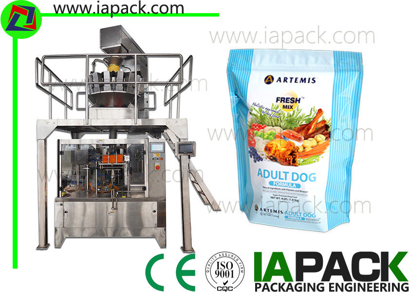 Full Automatic Zipper Bag Pet Food Packing Machine Pet Snacks Stand Up Pouch Filling Sealing Machines Premade