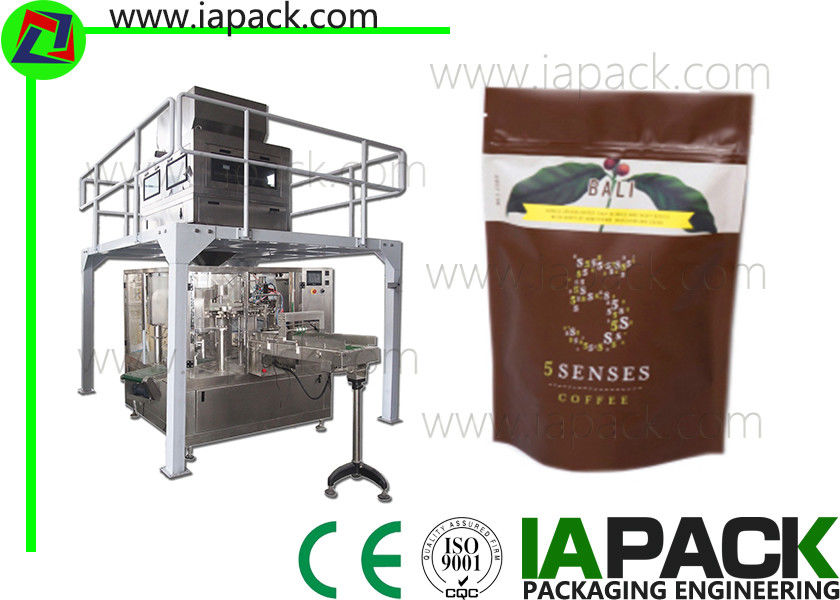 Granulare automatische Taschen-Verpackungsmaschine, Standbodenbeutel-Verpackmaschine für Tee