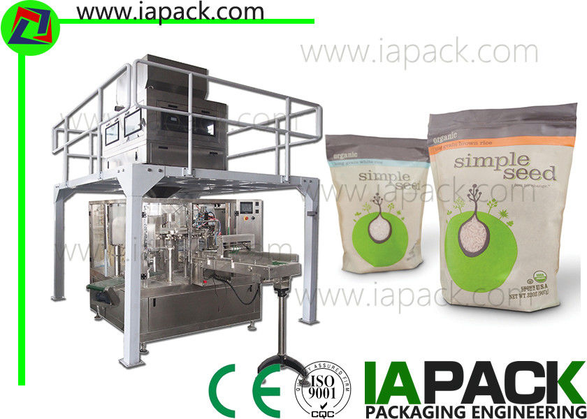Seeds Pouch Packing Machine With Multi-head Scale For Stand-up Bag, Doy Pack, Gusset Bag,