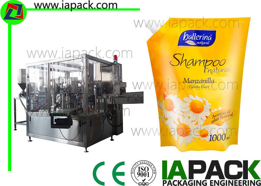 Shampoo Plastic Doypack-verpakkingsmachine Automatisch voor vloeistof
