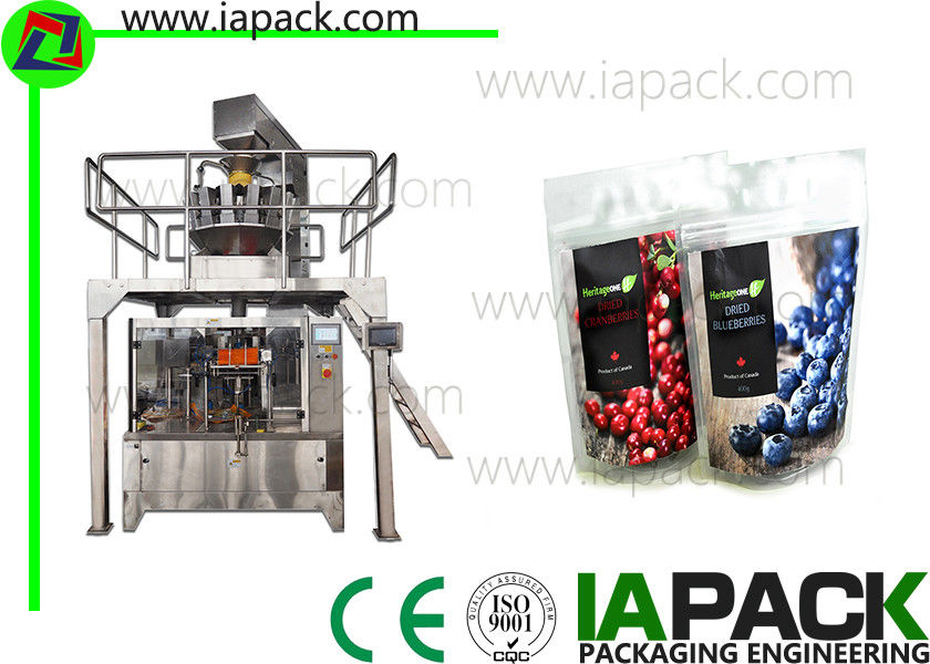cranberries premade zak verpakkingsmachine automatisch controlesysteem