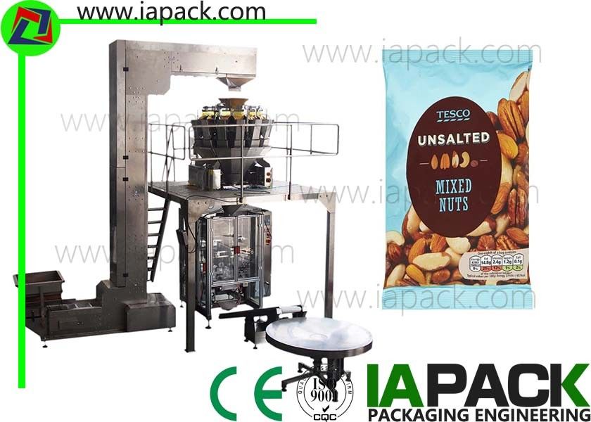 flat bottom bag commercial food packaging equipment 5.5kw intermittent