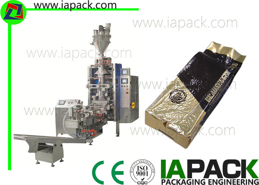 high speed 100g-1000g brick shape vacuum coffee powder packing machine with auger filling machine